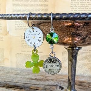 Christine Stoll - Time to Garden Earrings - Green Garden