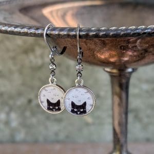 Christine Stoll - Fancy Cat Dangle Earrings